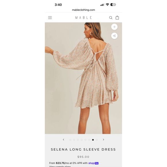 Anthropologie Mable Swing Mini Dress Small - Picture 4 of 10